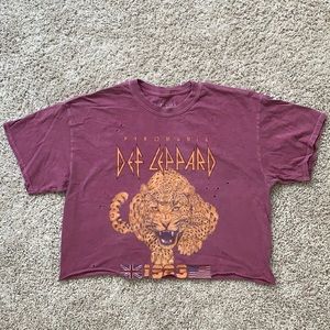 Def Leppard Cropped Graphic Tee